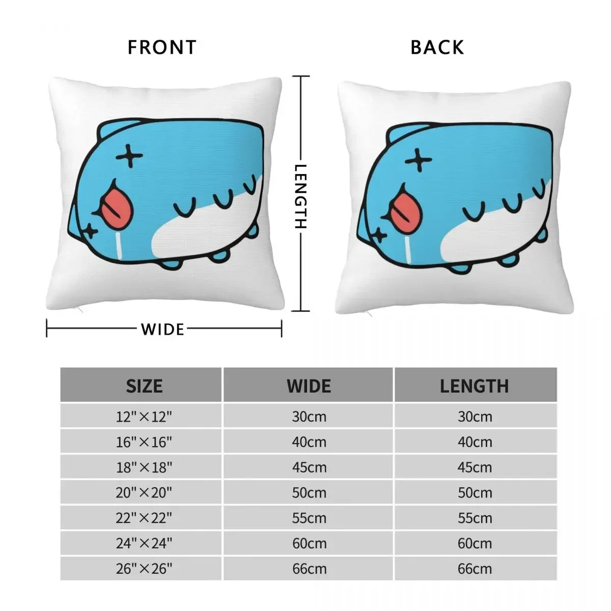 Comic Cat, Bug Cat Capoo Square Pillowcase Pillow Cover Polyester Cushion Decor Comfort Throw Pillow for Home Car