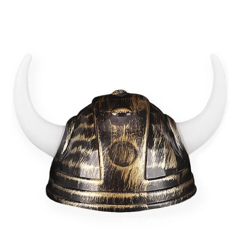 Casque guerrier médiéval, chapeau pour fêtes à thème pour adultes, casque avec corne pour spectacles sur scène, jeu