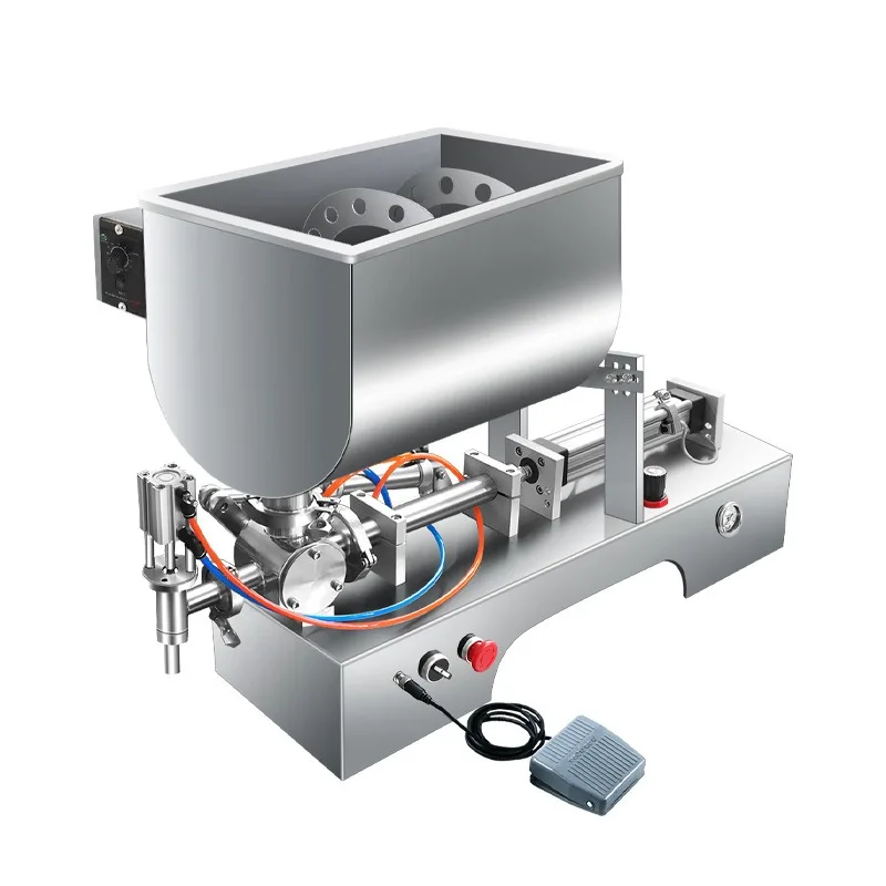 

Semi-automatic sauce horizontal filling machine, chili sauce, soy sauce, vinegar, hot pot base, bean paste anti-drip