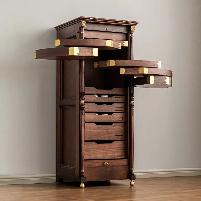 

Чайный набор из американского черного ореха Eastlake North American Black Walnut, 5 предметов, для взрослых, в стиле "дентальный шкафчик"