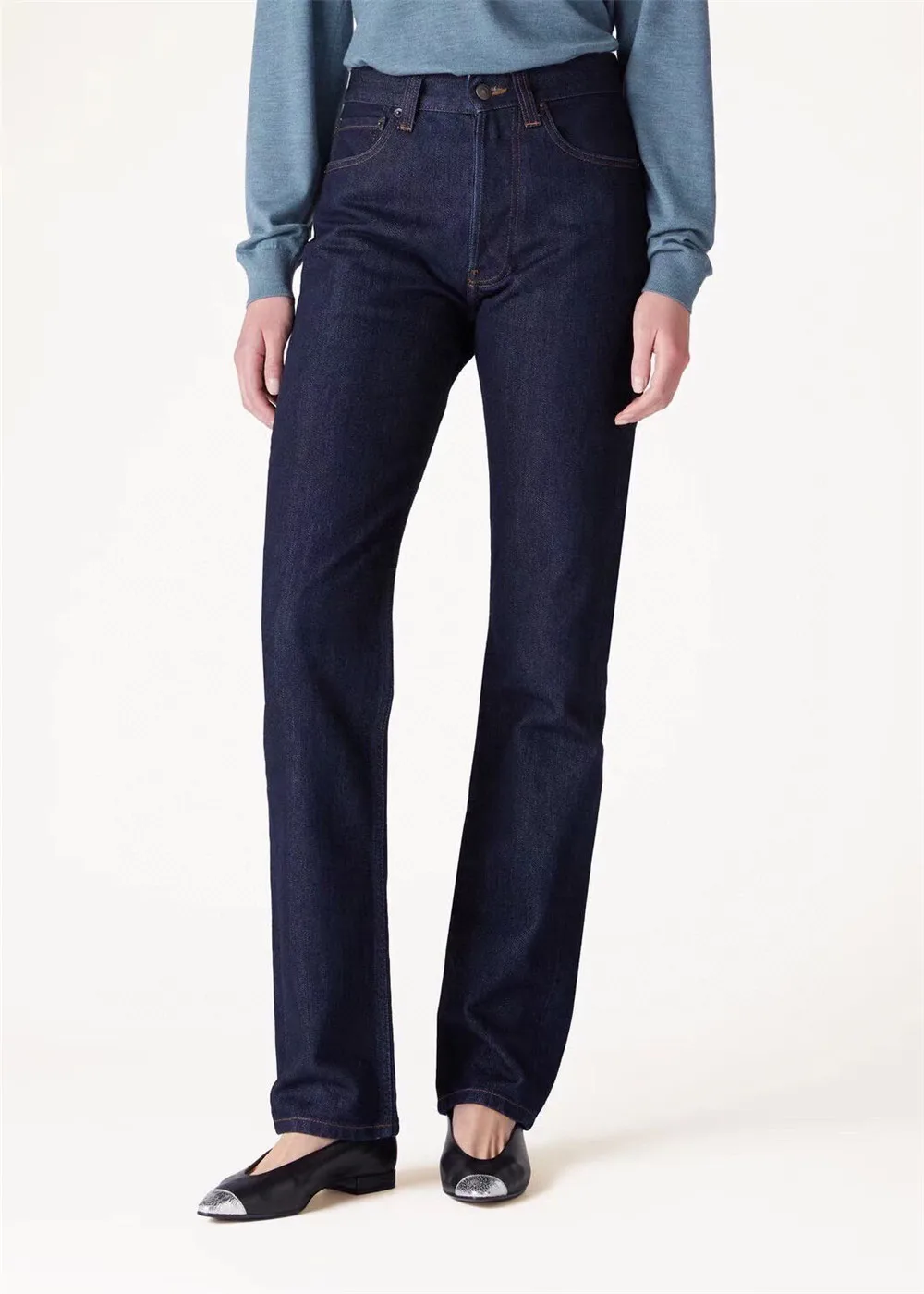 

Women's Jeans High Waist Wide-leg Straight Denim Pants High Quality Spring Summer Women's Clothing