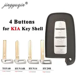 Jinyuqin-Coque de clé télécommande intelligente pour voiture, étui Fob pour KIA Borrego Soul Sportage Sorento Mohave Shuma Rio Optima Forte Cerato Magentis