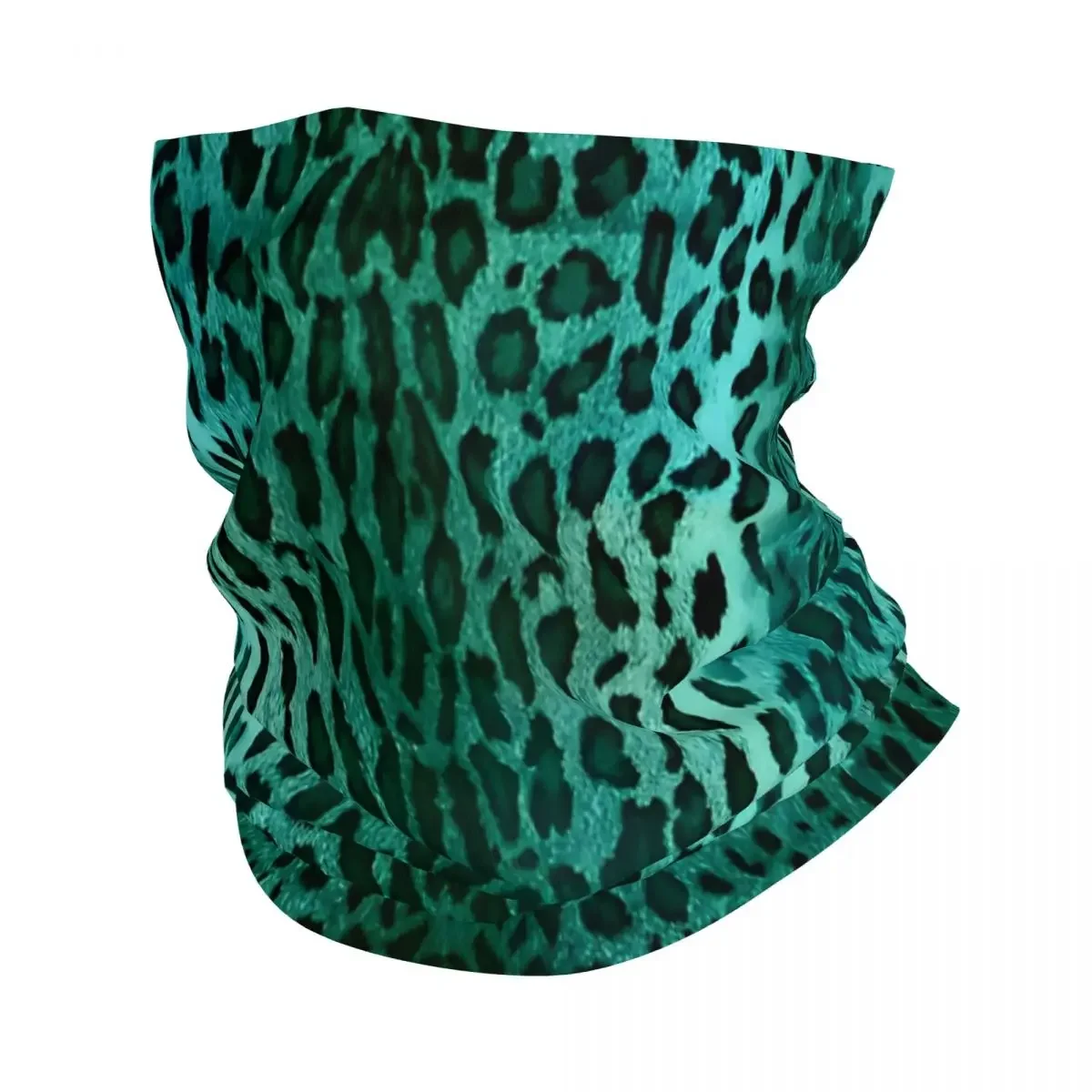 Fashion Men Women Head Face Neck Sunshade Collar Scarf Sports Green Leopard Headwear Scarf