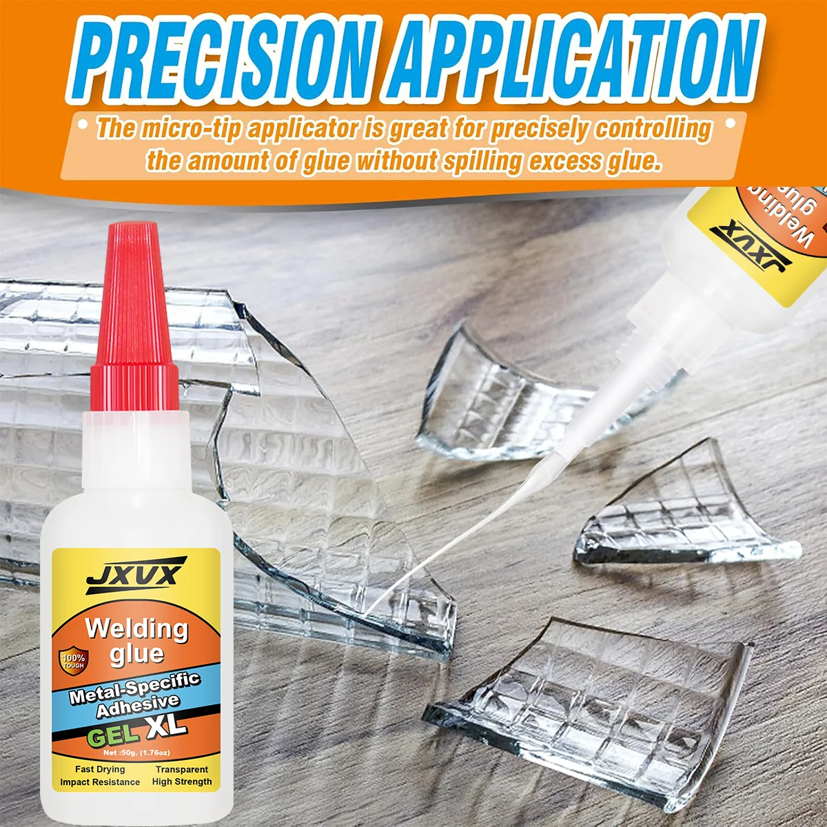Super Glue All-Purpose Liquid 20g /35g/50g- Adhesivo CA transparente de secado rápido para metal, plástico, madera, cerámica, vidrio y reparaciones de bricolaje, el pegamento más fuerte para metal y plástico, fácil de