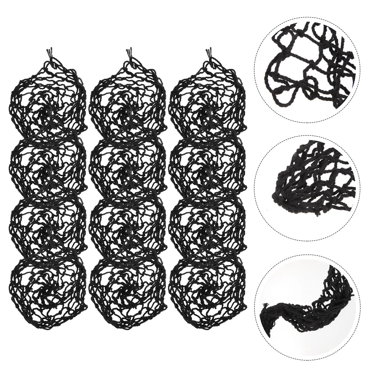 

12Pcs Billiard Net Baskets Cotton Thread Sturdy Pool Table Drop-Ball Pocket Replacement Ball Storage Pocket Pool Accessories