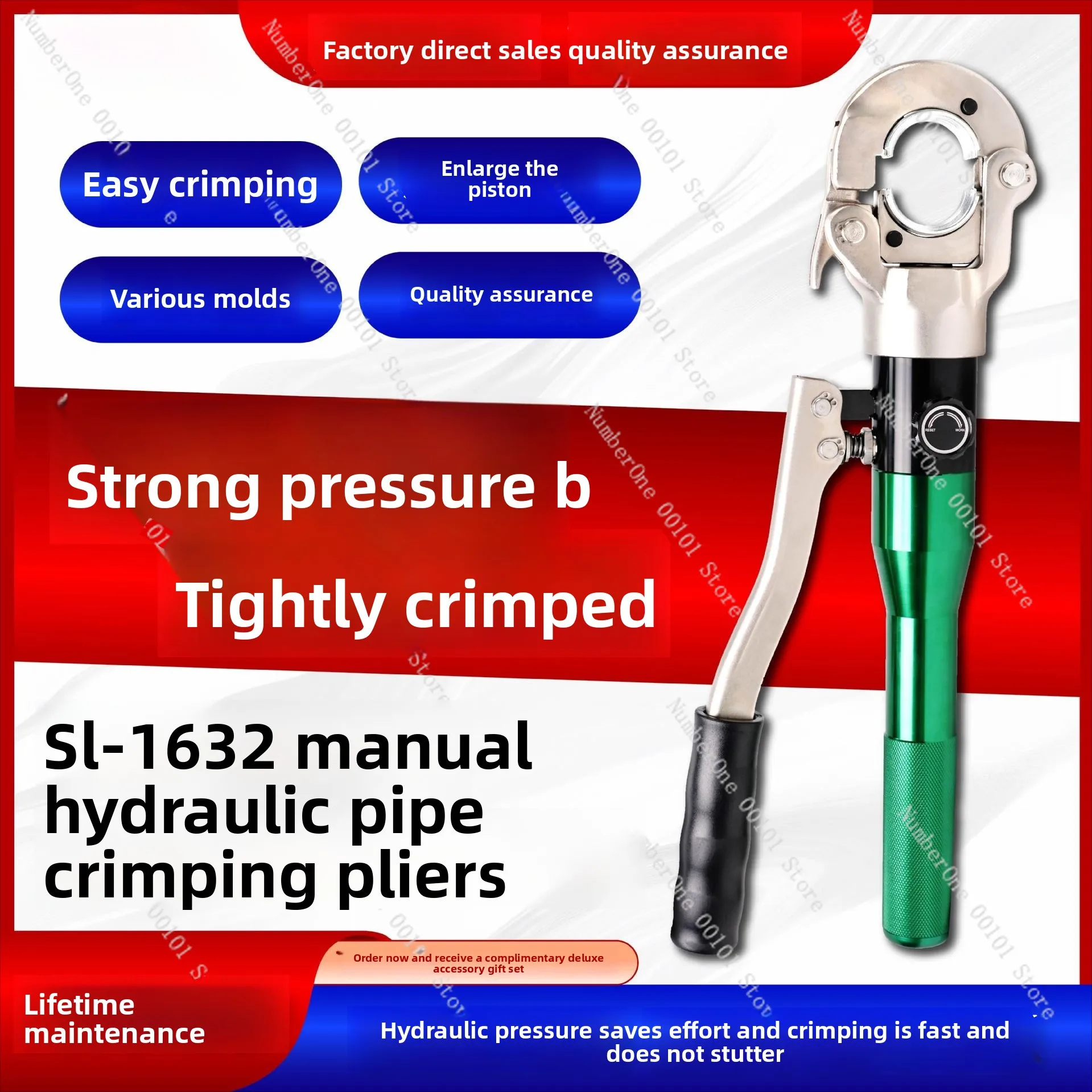 Aluminum manual hydraulic pipe crimping pliers stainless steel pipe aluminum plastic pipe copper pex  crimping pliers a