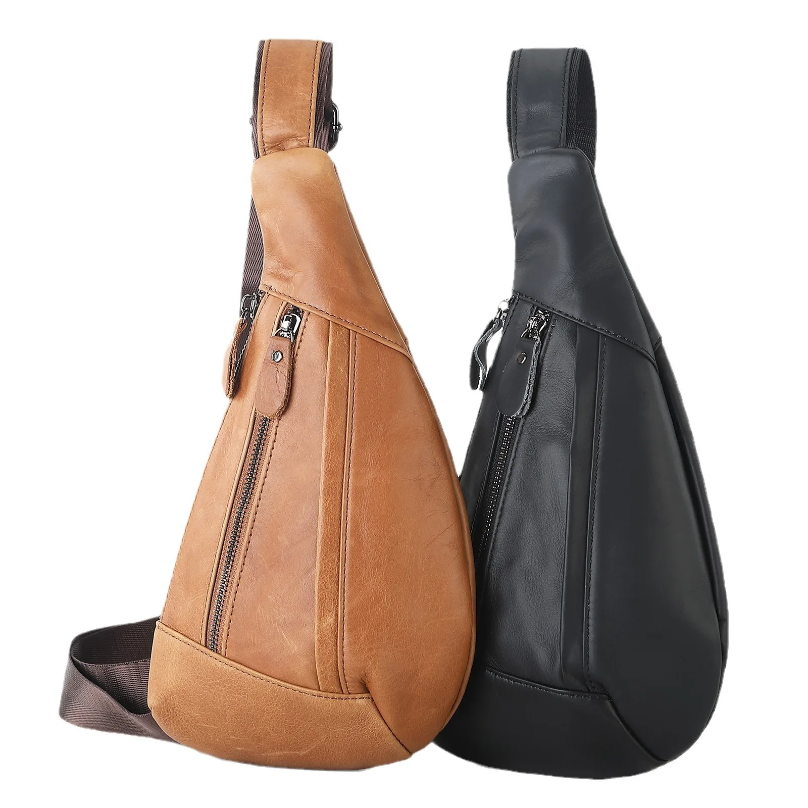 

New Fashion 100% Genuine Leather Men Waist Packs Male Casual Chest Pack High Quality Boy Brand Design Chest BagsShoulder Package