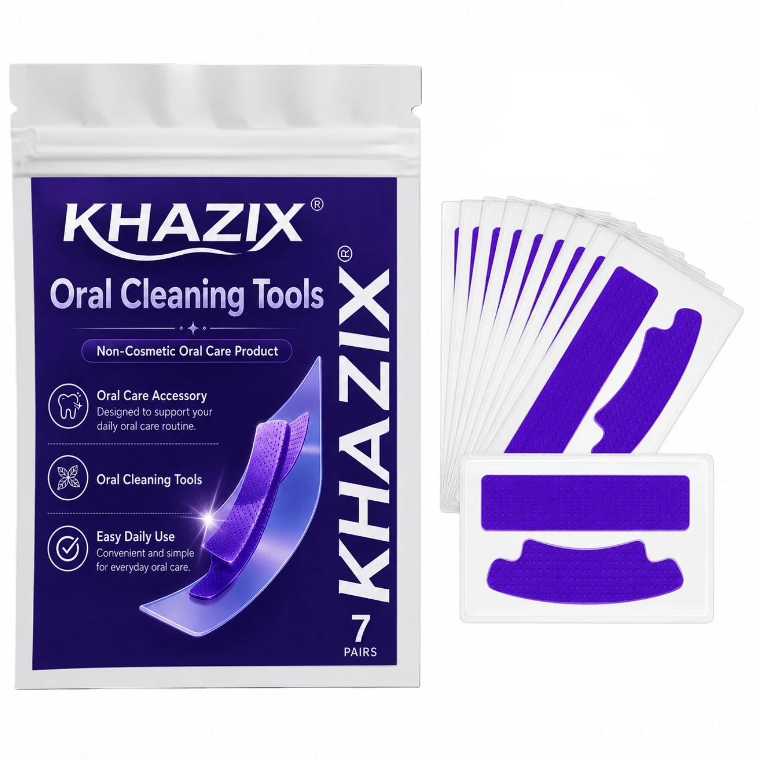 1/7 pairs Teeth Whitening Strips for Whiter-Looking Smile, Flexible Tooth Strips Easy to Apply for Daily Cosmetic Care