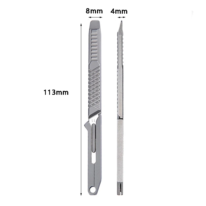 Titanium Alloy Multifunctional EDC Utility Knife Stationery Scalpel Paper Cutting Film Cutting Tool