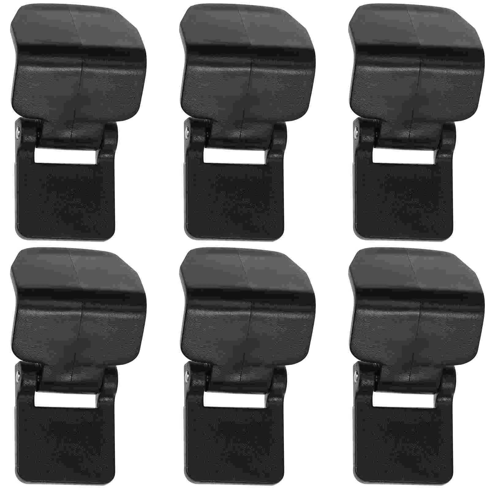 6 Pcs Cages Door Hinge Latch Cylinder Lock Sea Turtle Reptile Pet Tank Black Plastic