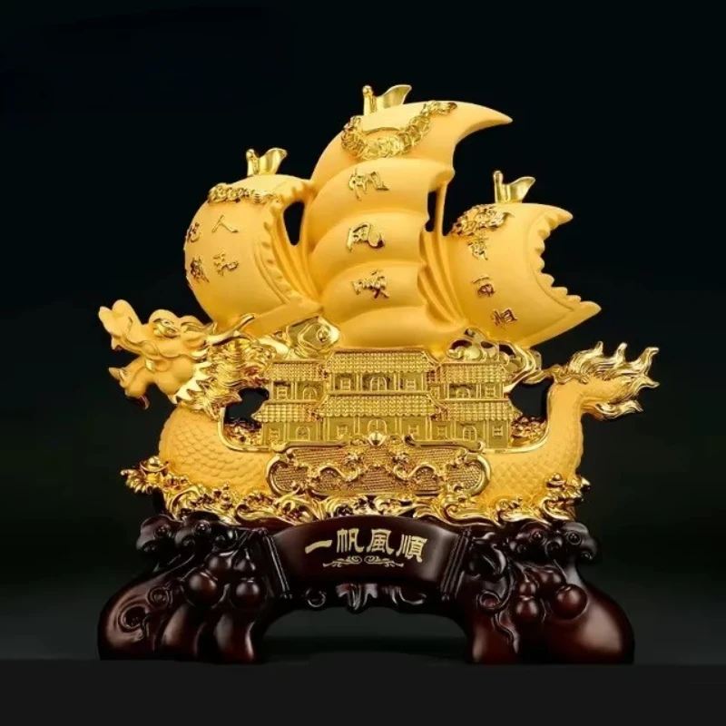 Dragon Boat Smooth Sailboat Decoration Housewarming Opening Gift Office Living Room Miniatures