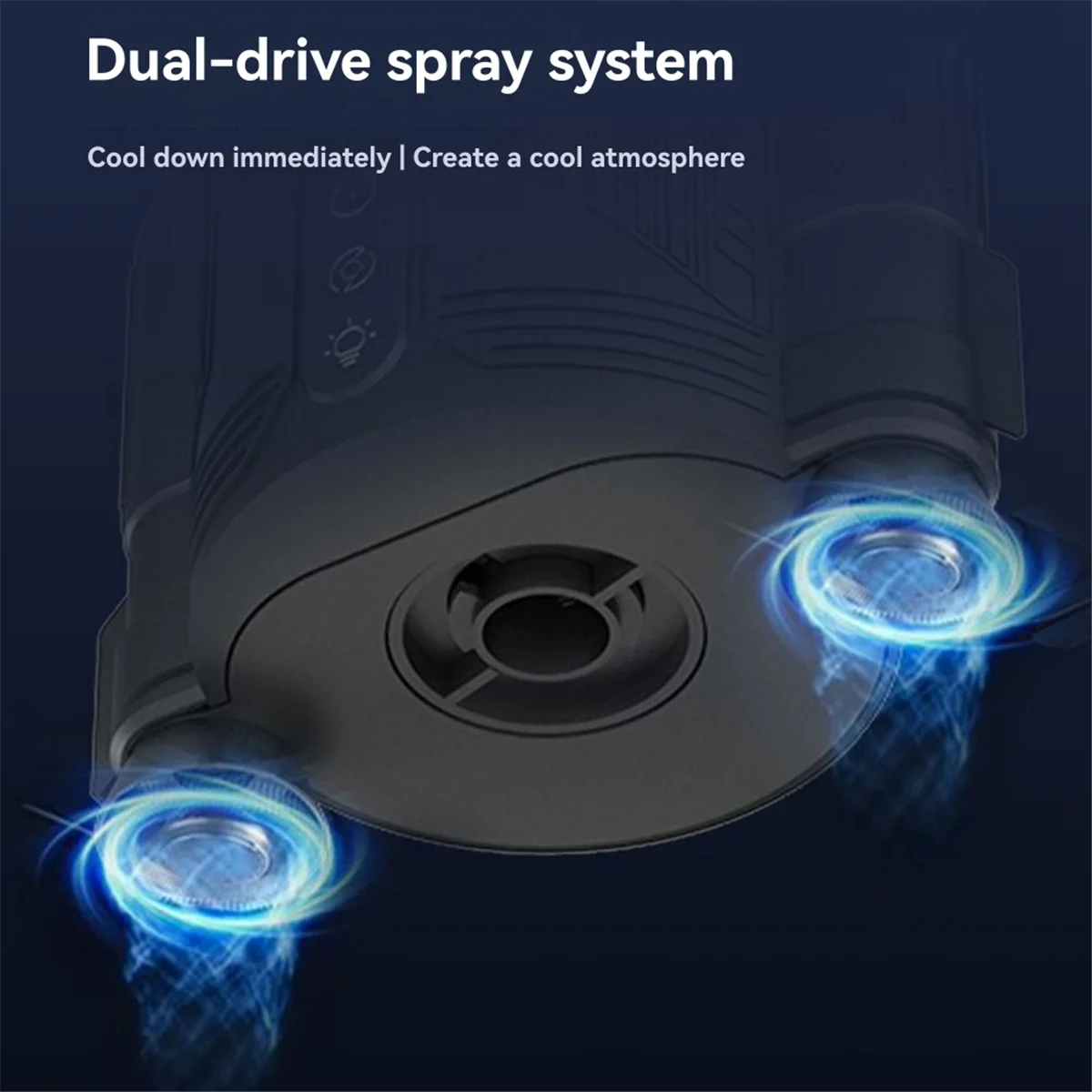 

2025+Space Fan with System Rechargeable 3 Level Breeze Adjustable RGB Silent Desktop Cooler Fan Ornament Toy B