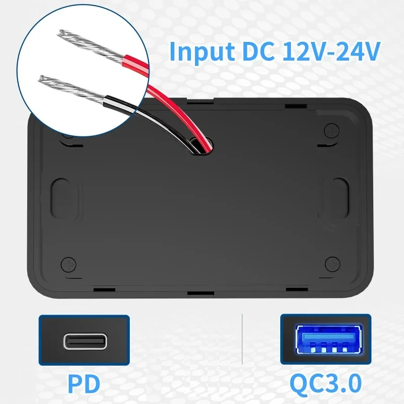 Compact Car Charger with Multi-Port Output, Space-Saving Mini Design for Vehicle Modification, Universal 12V/24V