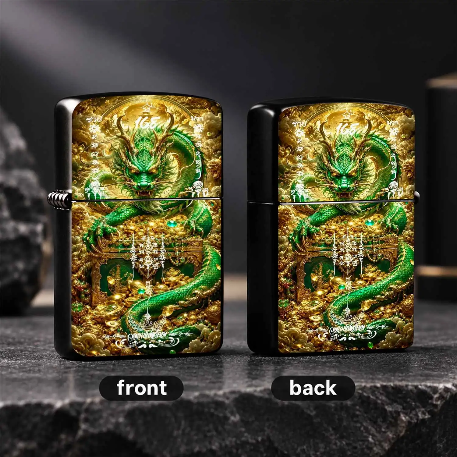 Eastern Style Style Auspicious Green Dragon Treasure Lighter, Portable Elegant Lucky Charm Igniter, Multi-Scene Practical Accessory For Camping, Incense Lighting, Home Ambiance, Ideal Meaningful Gift For Daily Use And Gifting A Humorous And