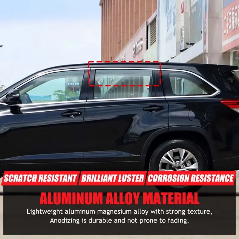 

Aluminum Alloy Black For Toyota Highlander 2015-2021 Car rear window ventilation shutter cover sticker modification accessories
