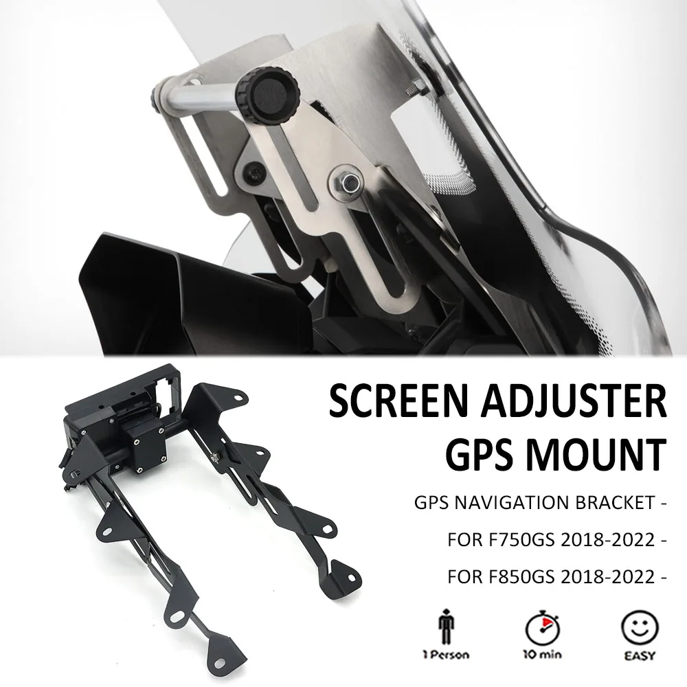 

FOR BMW F750GS F850GS F 750 850 GS 2018-2022 Motorcycle Screen Adjuster GPS Phone USB Wireless Charging Navigation Bracket Stand