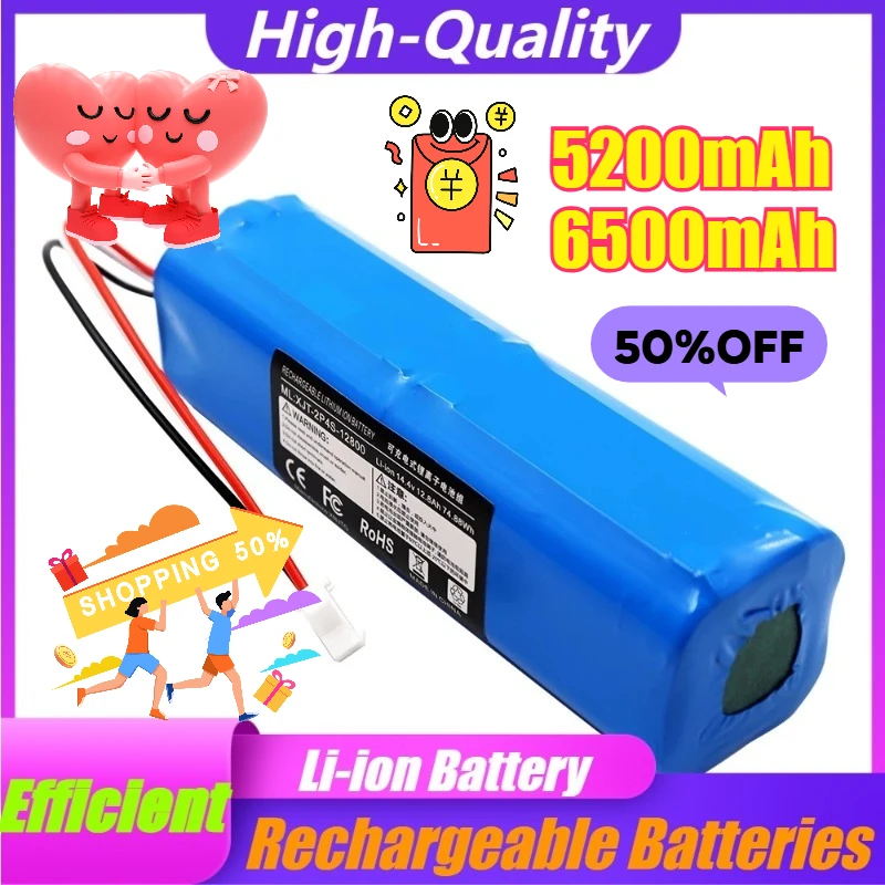 

5200mAh 6500mAh For XiaoMi Lydsto R1 Rechargeable Lithium-ion Battery Robot Vacuum Cleaner R1 Battery Pack