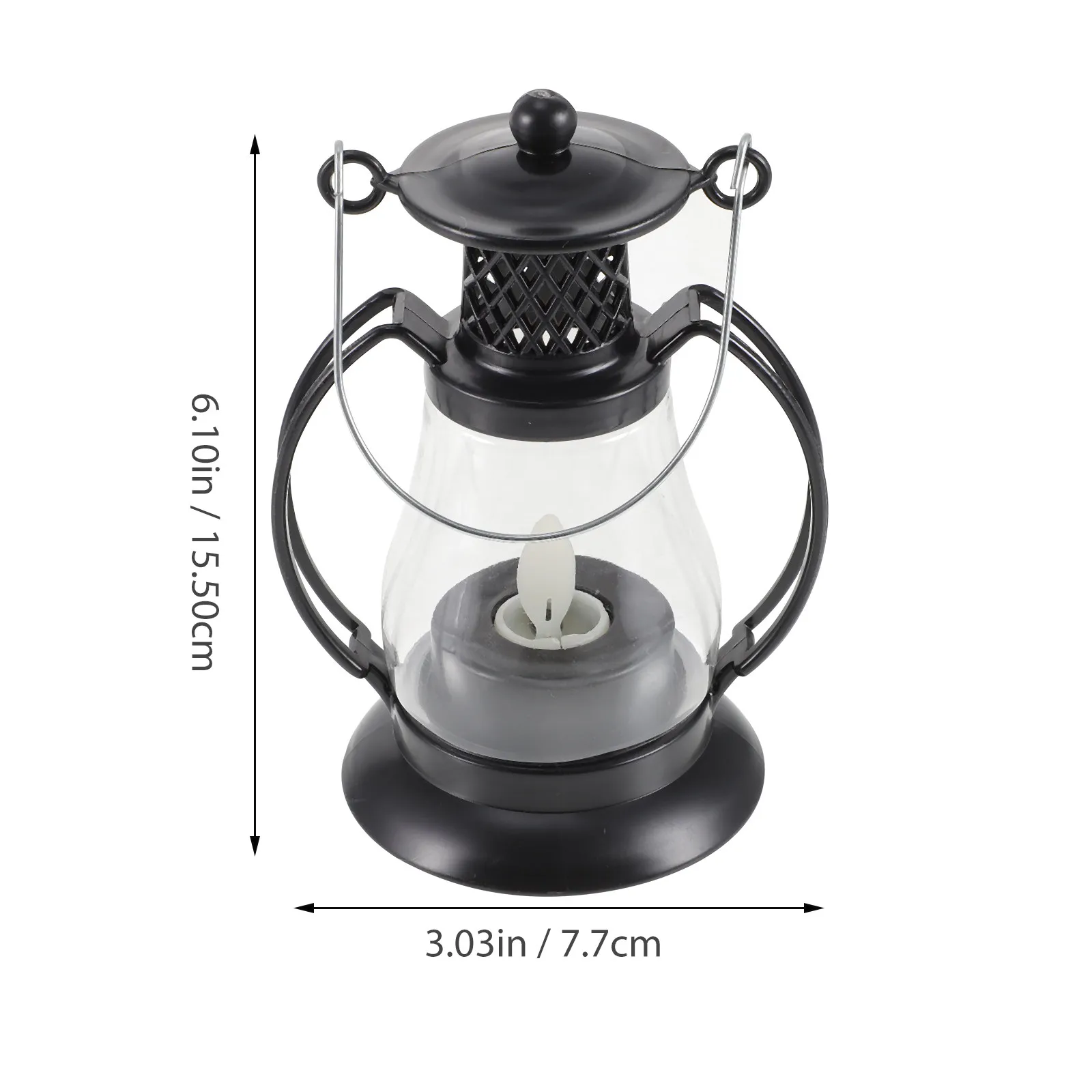 4Pcs Vintage Retro Lanterns Flameless Decorative Light Handheld Classic Hurricane Lamp Elegant Home Festival