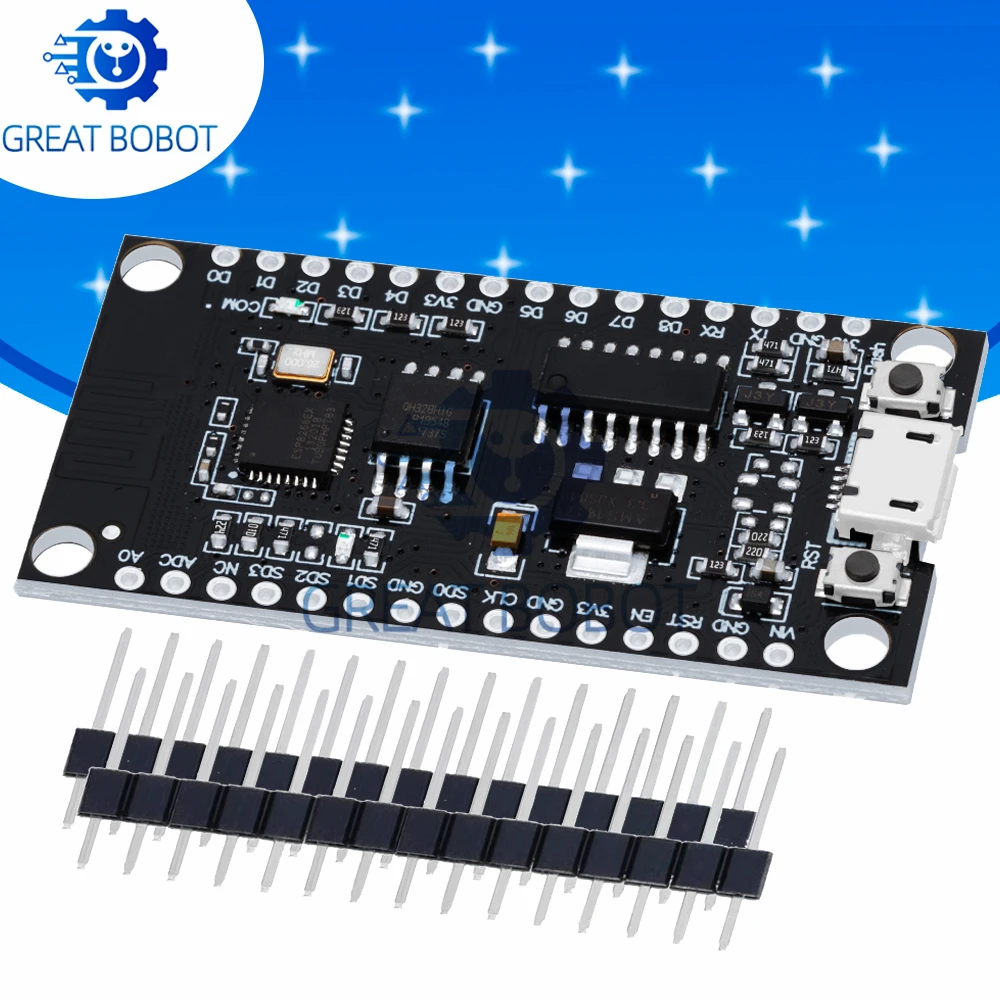 1PCS NodeMCU V3 ESP8266 WiFi Development Board, CH340G USB Serial Module with Flash Memory for IoT Programming