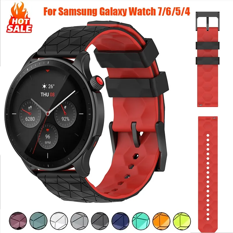 

Силиконовый ремешок 20 мм 22 мм для Samsung Galaxy Watch 7/6/5/4 44/40 мм 6 4Classic, универсальный ремешок-браслет для Xiaomi S1 Active