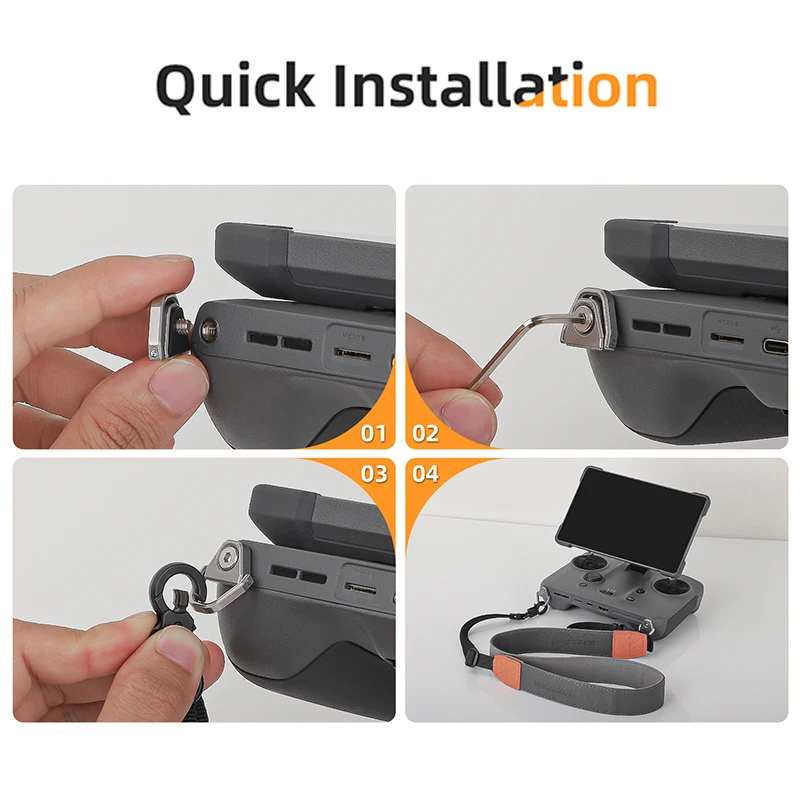 Cinghia da collo con cordino per telecomando per DJI/RC/RC 2/RC PRO/RC PRO 2/RC PLUS/RC PLUS 2 DJI Mini 4 Pro Air 3S Accessori drone