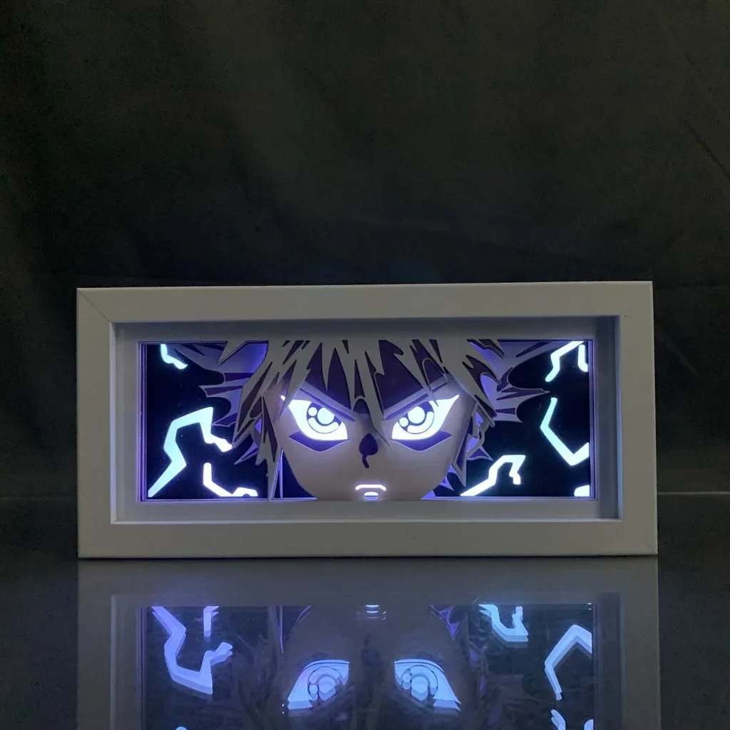 อะนิเมะกล่องไฟ 3D ตัดกระดาษ LED Night Light โต๊ะมังงะ Lightbox คริสต์มาสของขวัญตารางโคมไฟสําหรับตกแต่งห้องนอน