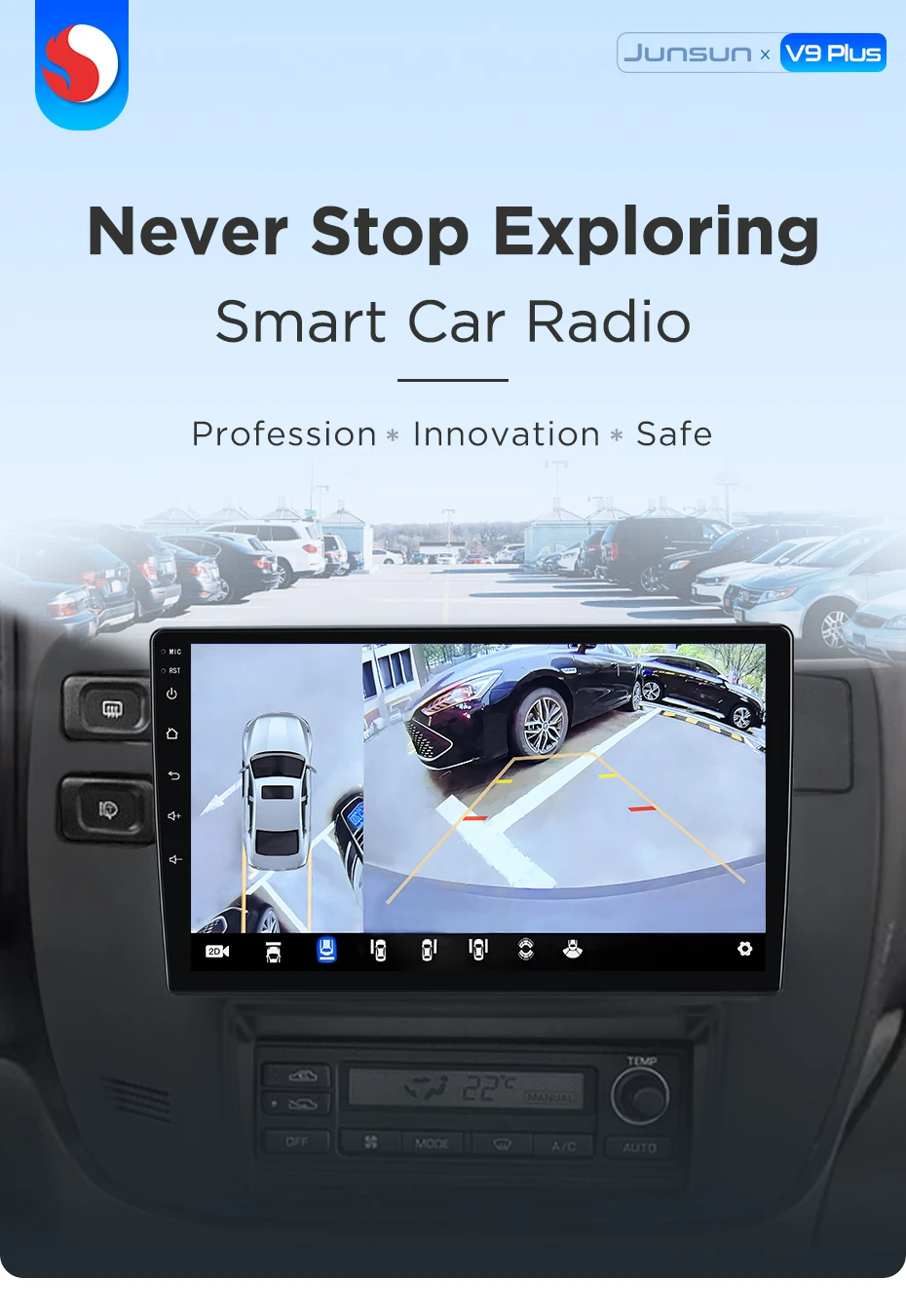 Junsun 360° ° Panorama Kamera Auto Radio Für Nissan Patrol V5 Y61 1997-05 Drahtlose CarPlay Bildschirm Android Auto Stereo GPS Navi RDS – Detail 1