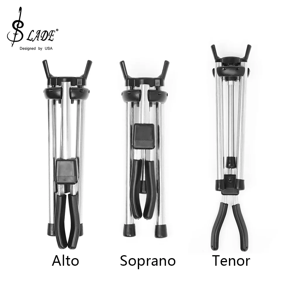 SLADE Foldable Portable Alto Tenor Soprano Saxophone Stand Sax Tripod Holder Bracket Saxophone Woodwind Instrument Accessories