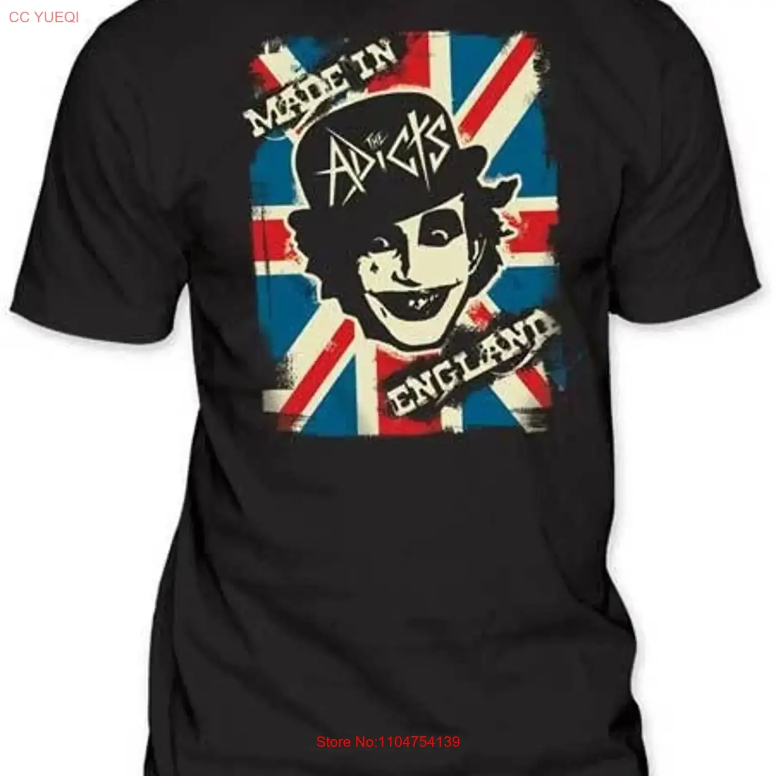Camiseta THE ADICTS Made In England, Talla S-5XL, Estilo Vintage, Lavada, Elástica, Transpirable, Versátil, Unisex, Casual