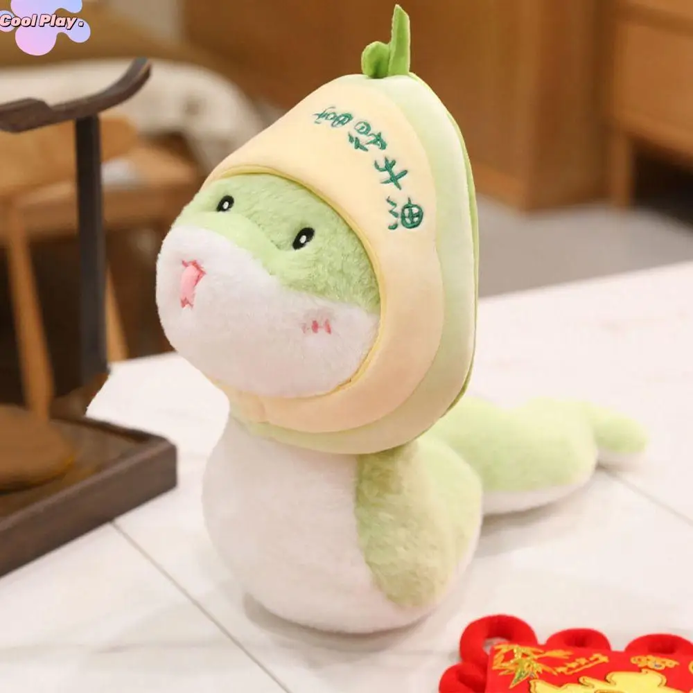

Good Wishes 24CM Snake Stuffed Toy Lion Dance Flower Snake Plush Dolls Ornaments Kawaii Snake New Year Mascot Home Decor