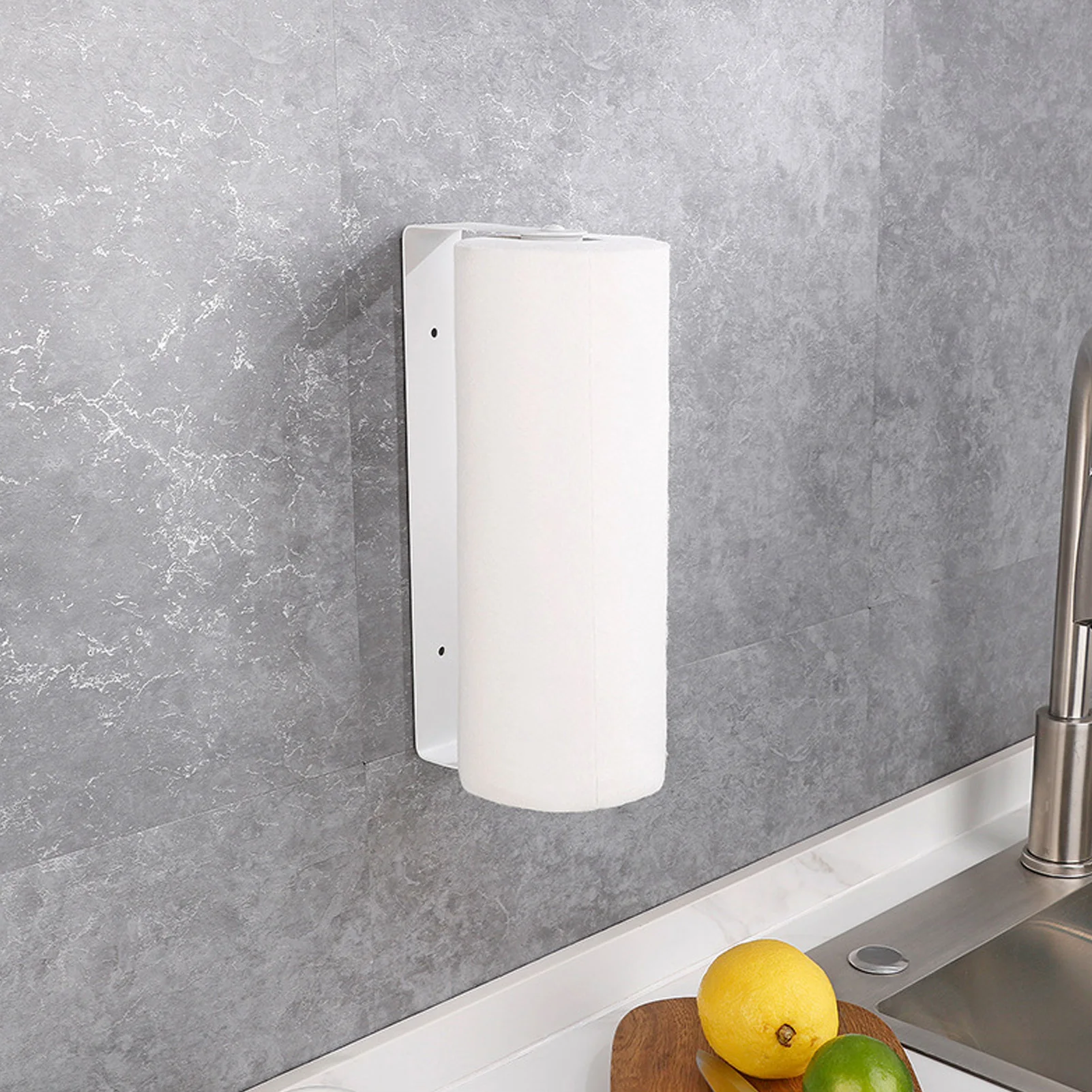 

Stainless Steel Paper Towel Holder Wall Mounted No Drilling for Kitchen Bathroom