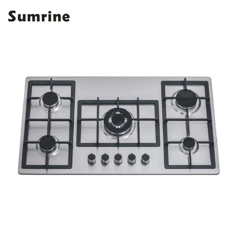 Built in 5 burner Gas Cooktops NG/LPG Gas Hob Wholesale Low Price Stove