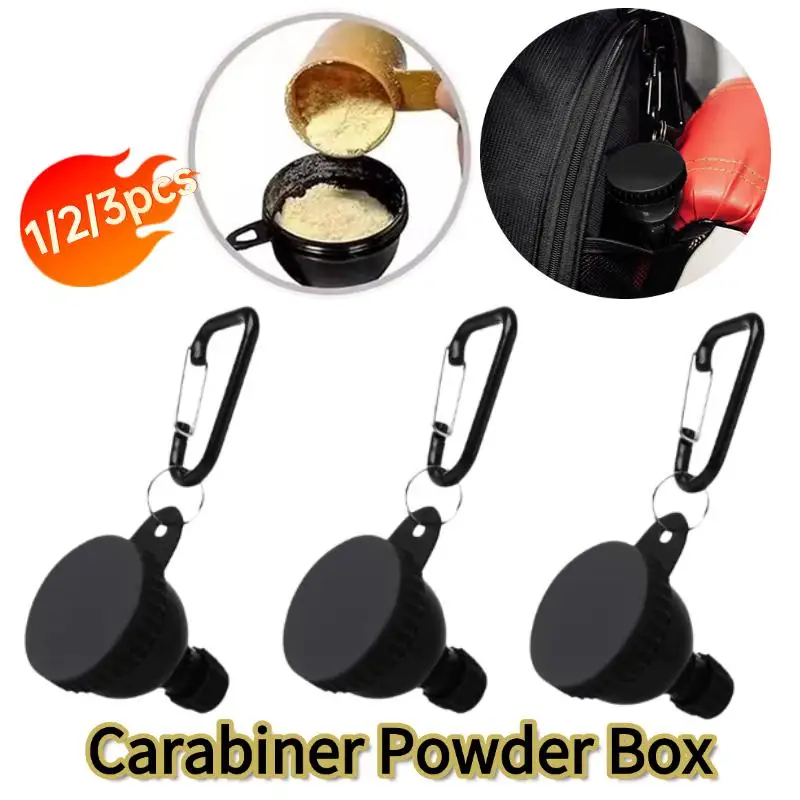 

Мини-бутылка для протеинового порошка с карабином для спорта на открытом воздухе, мини-портативный контейнер для протеина, бутылка для порошка с брелком