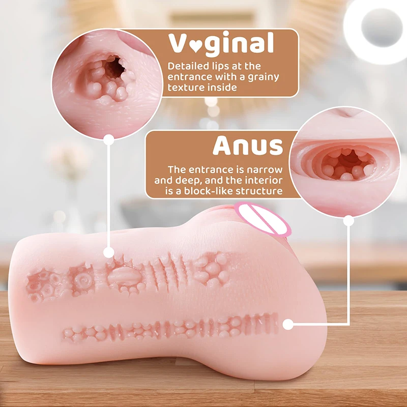 Sex Games for Men Realistic Vagina 3D Silicone Sex Pussy for Man Male Masturbation for Man Realistic Rubber Vagina Anus Adult