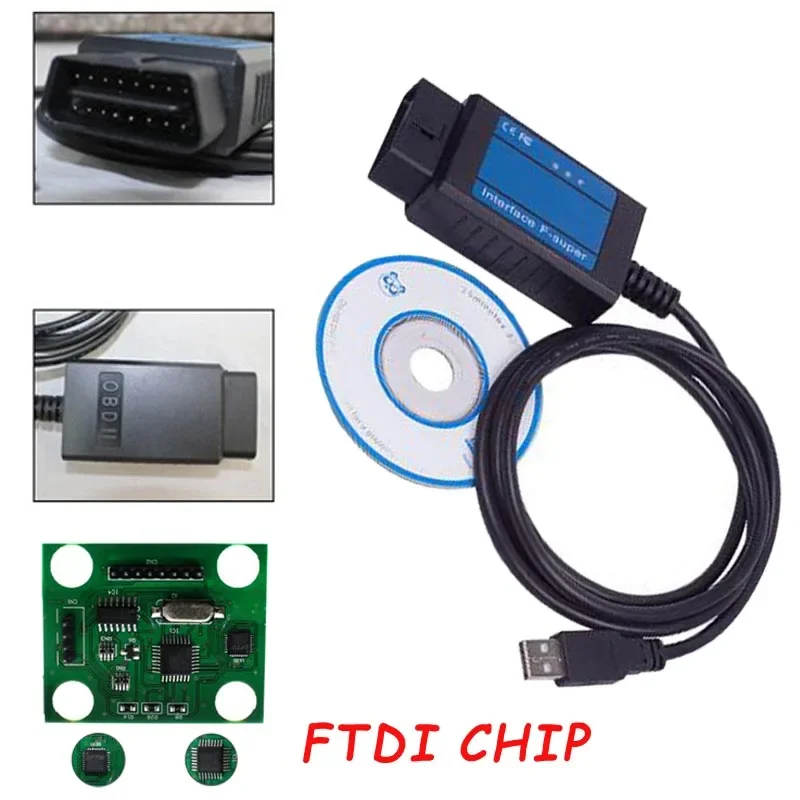 USB Cable For Fiat Diagnostic Cable for Fiat/Alfa Romeo/Lancia OBD2 ECU Scanner for Engine/ABS/AIR-BAG of Petrol/Diesel Old Cars