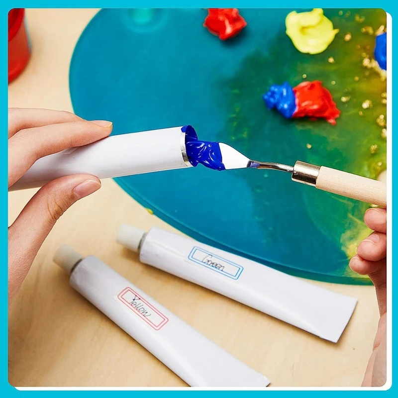 48 Pcs Empty Aluminum Tube 20Ml For Making Paint And Store Remaining Paint Acrylic Oil With 4 Label