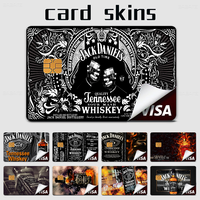 J-Jack-Daniels Whisky Pattern Anime Spend Or Save Funny Shell On Off Ultra Thin No Fade Sticker Skin Cover Film For Credit Card