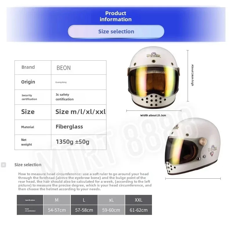 Hot BEON Full Face Motocross Carbon Fiber Helmet BR50 Glassfiber Vintage Motorcycle Professional Retro Helmets DOT ECE Approval