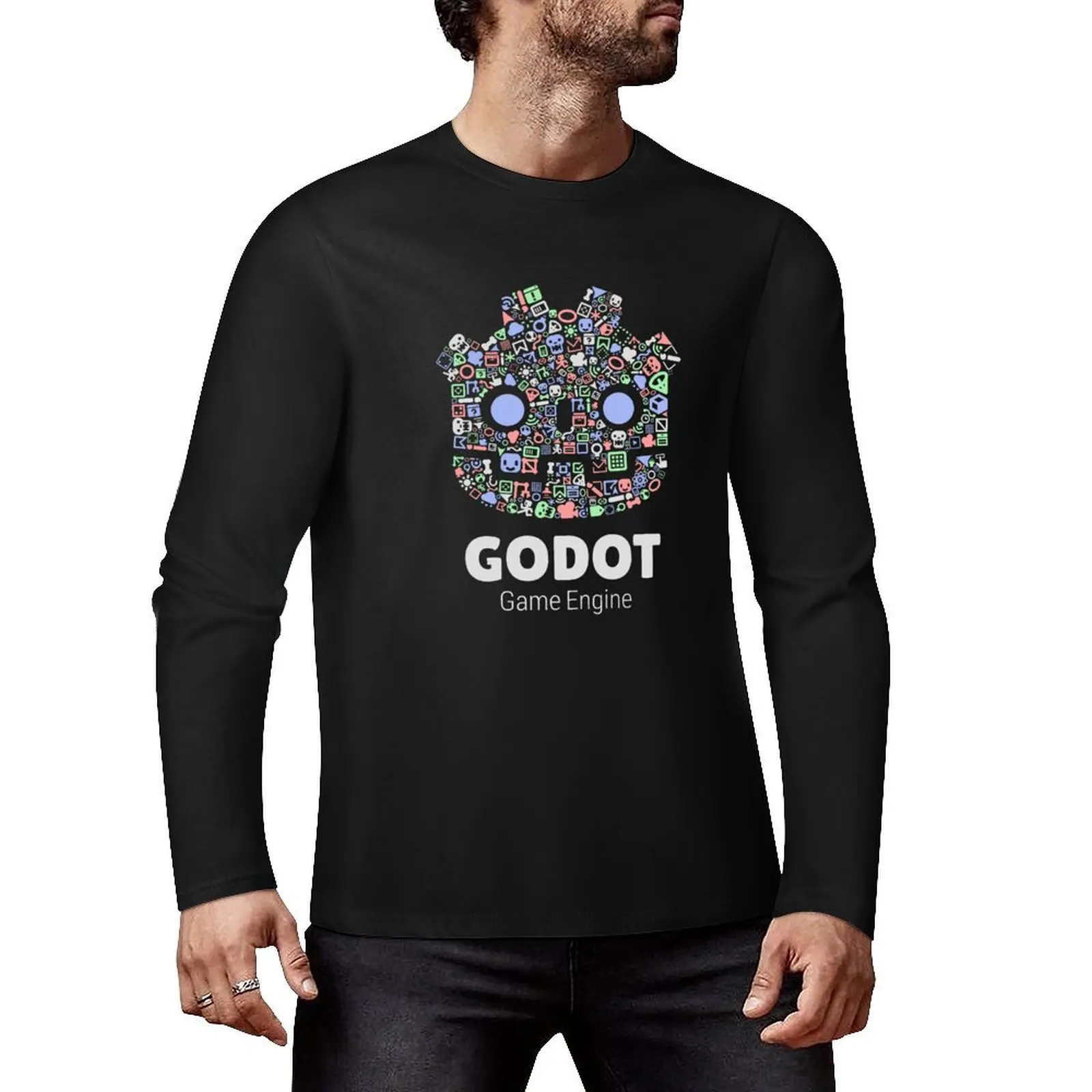 Godot - Nodes Long T-Shirt graphics t shirt sweat shirts funny t shirt quick drying t-shirt oversized t shirt men