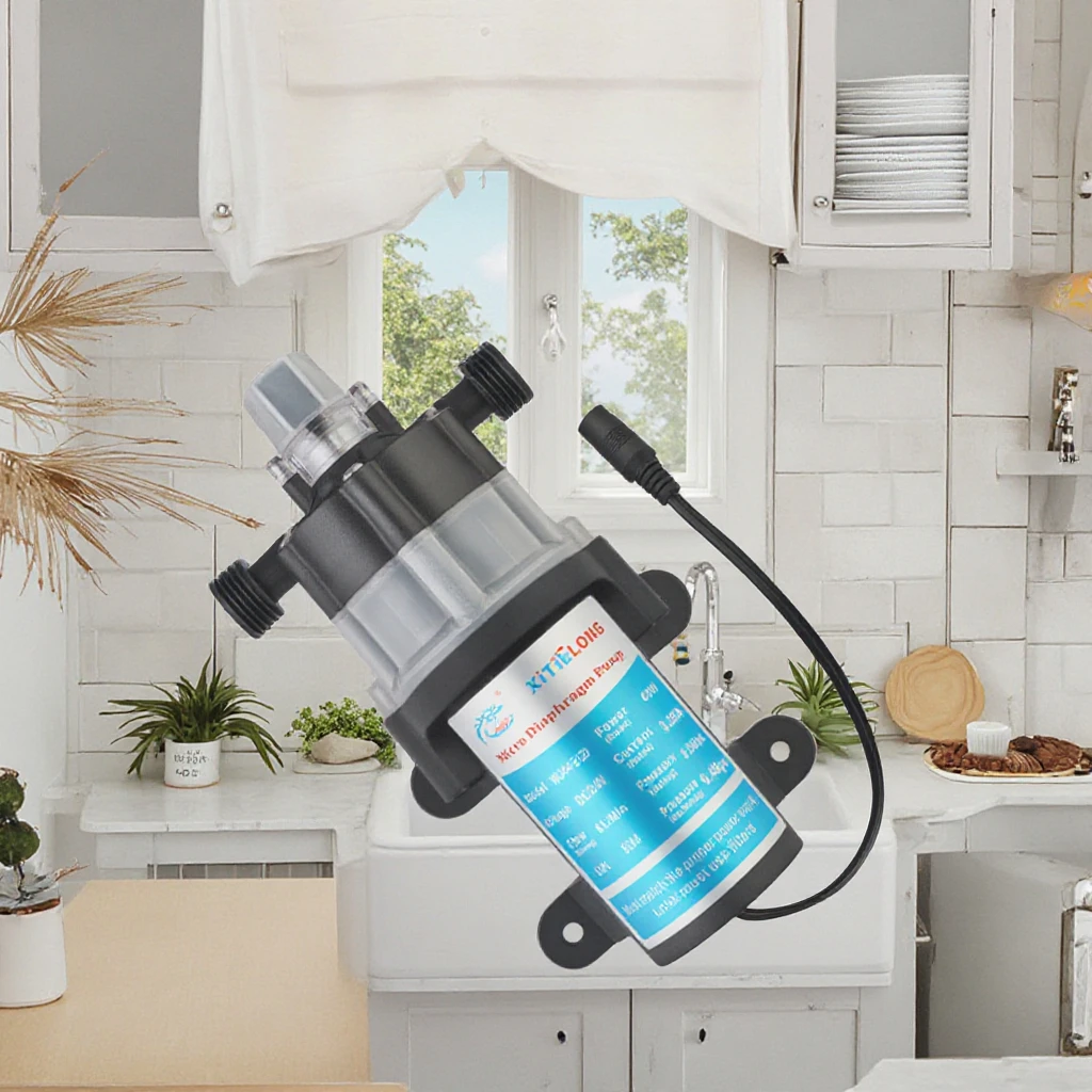 High Quality 24V 80W Electric Diaphragm Water Pump Low-Noise Self-Primed Household Water Heater Booster Pump for Liquid Low