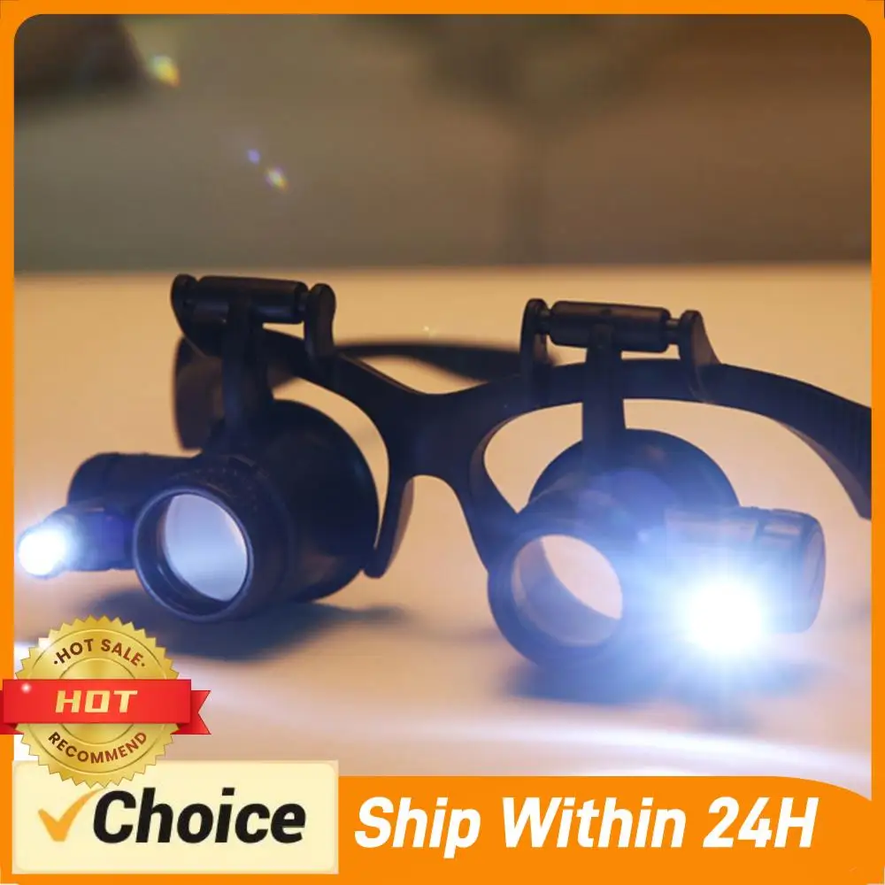 

Head Wearing Magnifier Glasses with LED Observation Magnifying Headband Eyewear