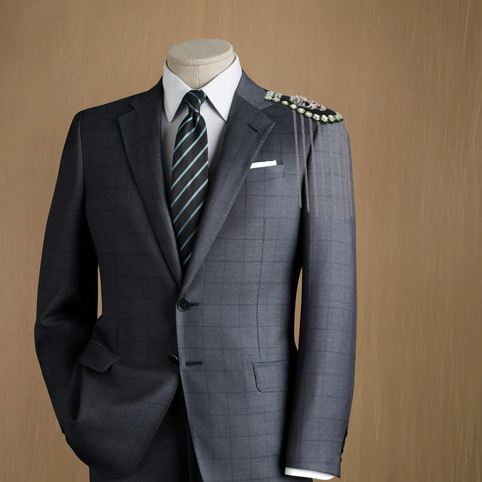 2 stücke Schädel Quaste Epauletten Punk Schulter Zubehör Dekorative Kostüm Uniform Epaulet Für Halloween Party Tragen Handwerk