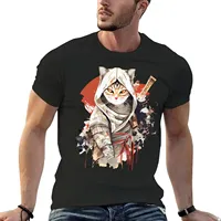 Blouse summer tops kawaii clothes mens graphic t-shirts anime Cat: Assassins T-Shirt Creed harajuku oversized men clothing style