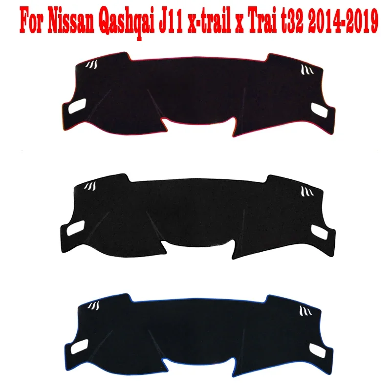 لنيسان قاشقاي J11 2014 ~ 2024 2025 وحدة التحكم في السيارة سجادة ضد الإنزلاق غطاء لوحة القيادة ظلة المضادة للأشعة فوق البنفسجية السجاد وسادة الملحقات الداخلية #5