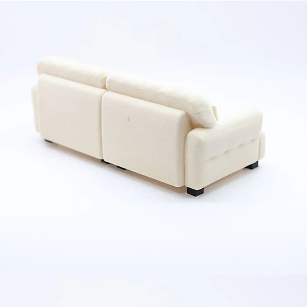 Divertente 1:12 1:20 1:30 Floccaggio Divano Modello Simulazione Decorazione della casa delle bambole Mobili per soggiorno Mini divano Accessori per casa delle bambole