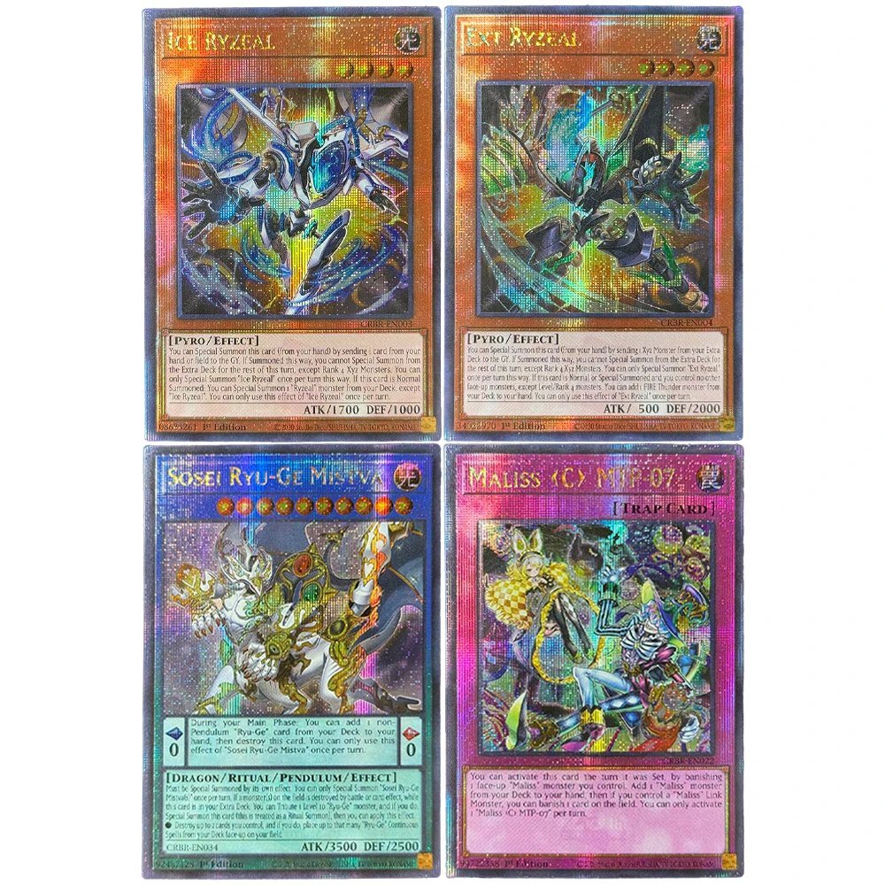 YuGiOh Foil Cards-QCScR Crossover Breakers Quarter Century Secret Rare Ice Ryzeal Ext Ryzeal Sosei Ryu-Ge Mistva Maliss C MTP-07
