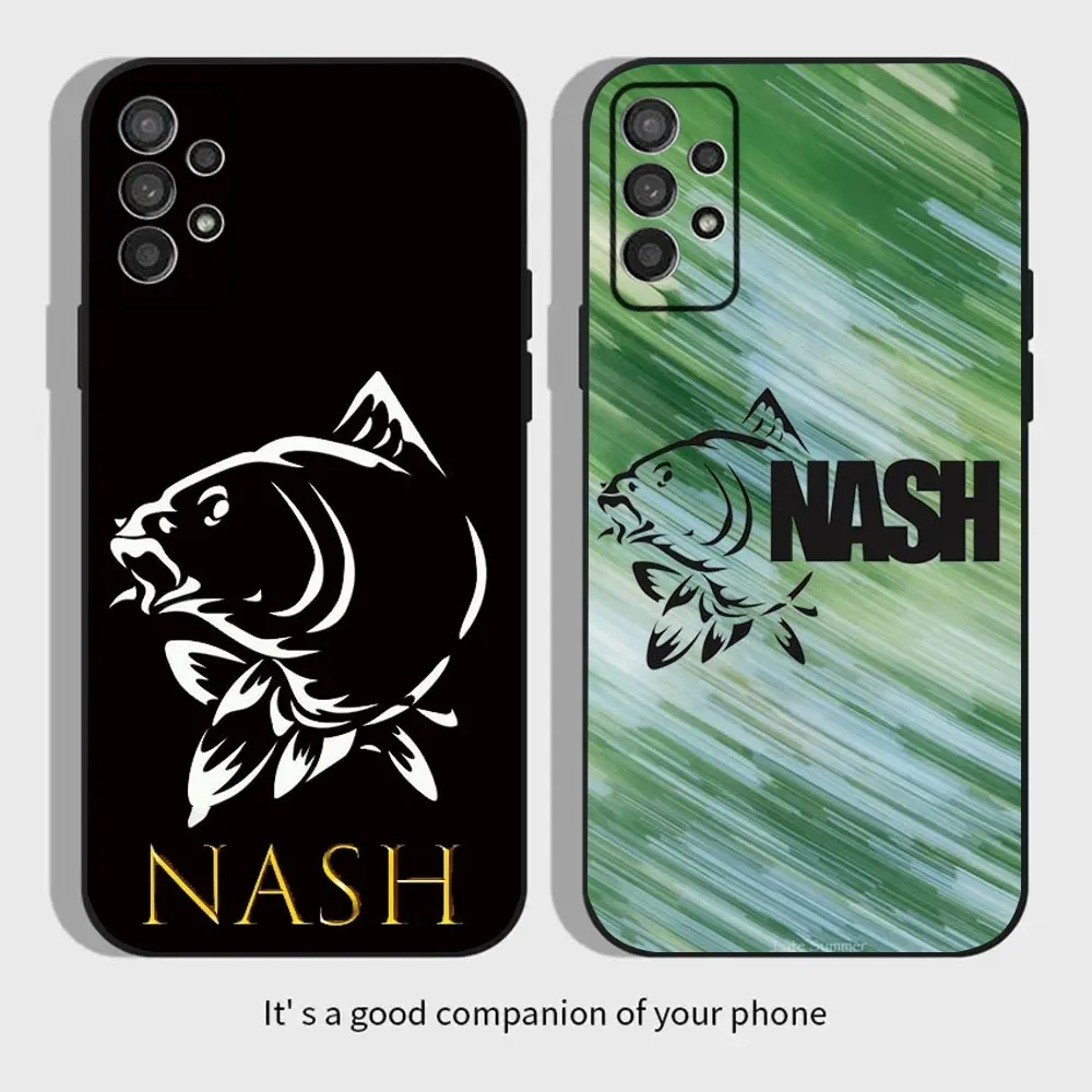 

N-Nash Fishing Logo Phone Case For Samsung Galaxy A13,A21s,A22,A31,A32,A52,A53,A71,A80,A91 Soft Black Cover