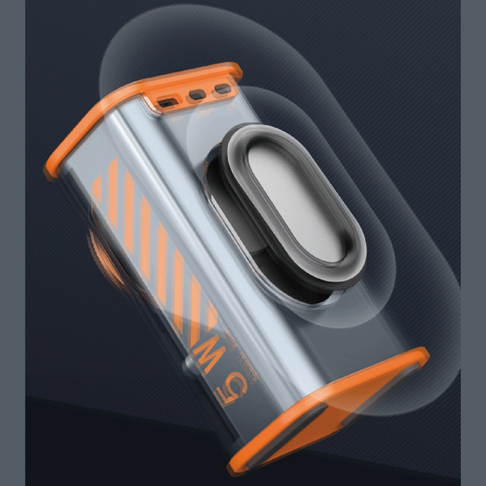 Bluetooth-compatible 5.0 Portable Speaker Transparent Shell Design for Mobile Phones Tablets Laptops