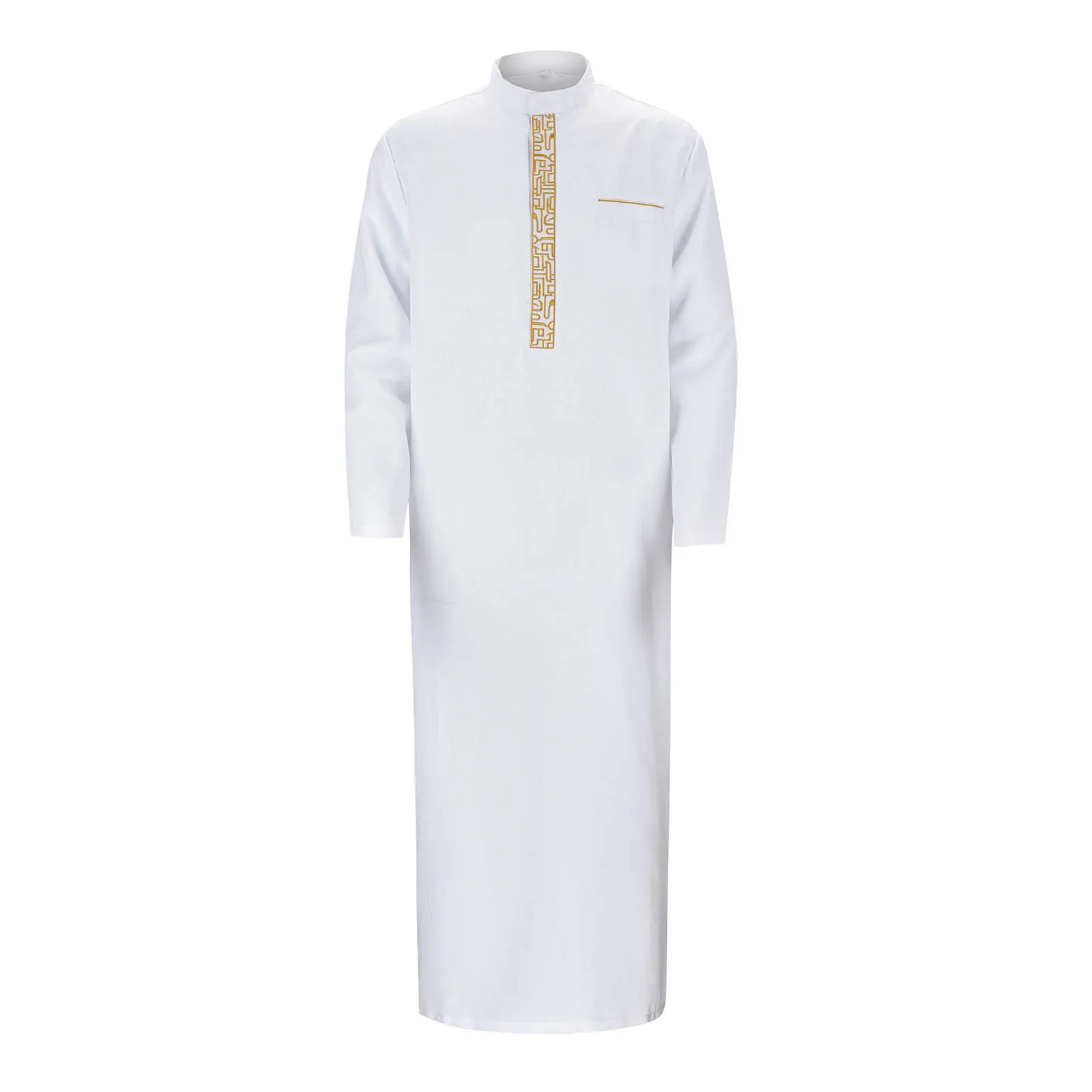 

Classic Embroidery Male Mens Muslim Long Robes Arab Dubai Robe Long Sleeve Shirt Islamic Pakistani Saudi Arabia Musulmane Kaftan