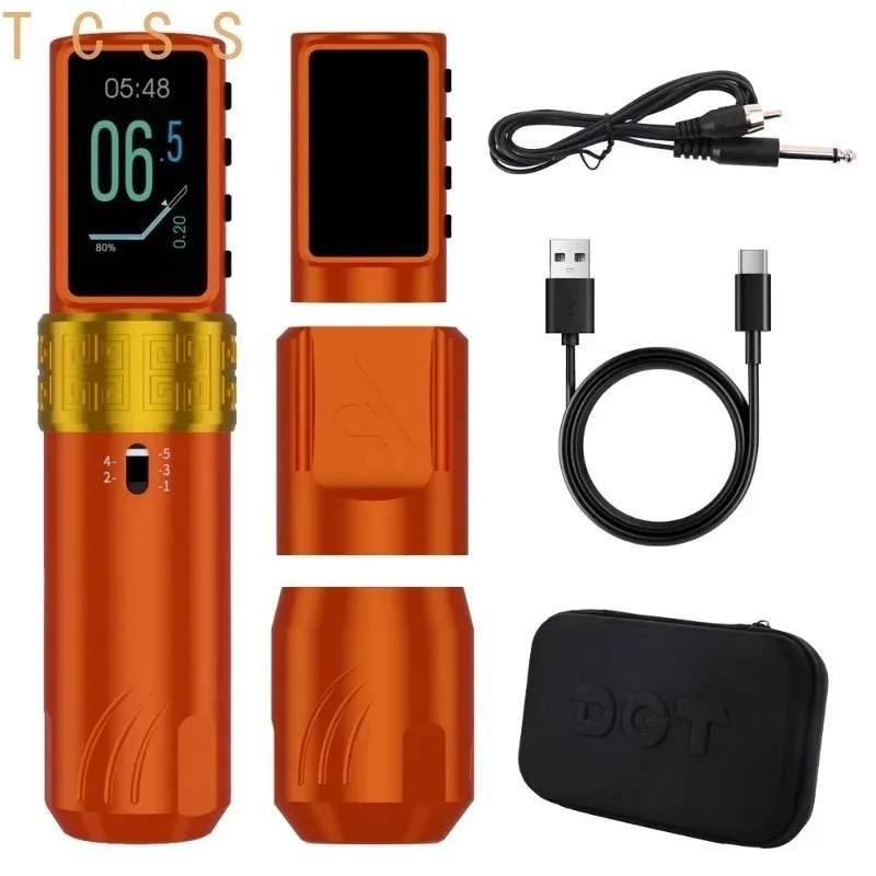 Magnetic Levitation Wireless Tattoo Pen LCD Display Type-C Charging Full Set Carrying Case Professional Liner Shader PMU Kit